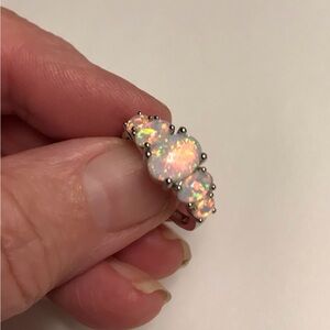Opal Stamped 925 Sterling Silver Luxury Ring